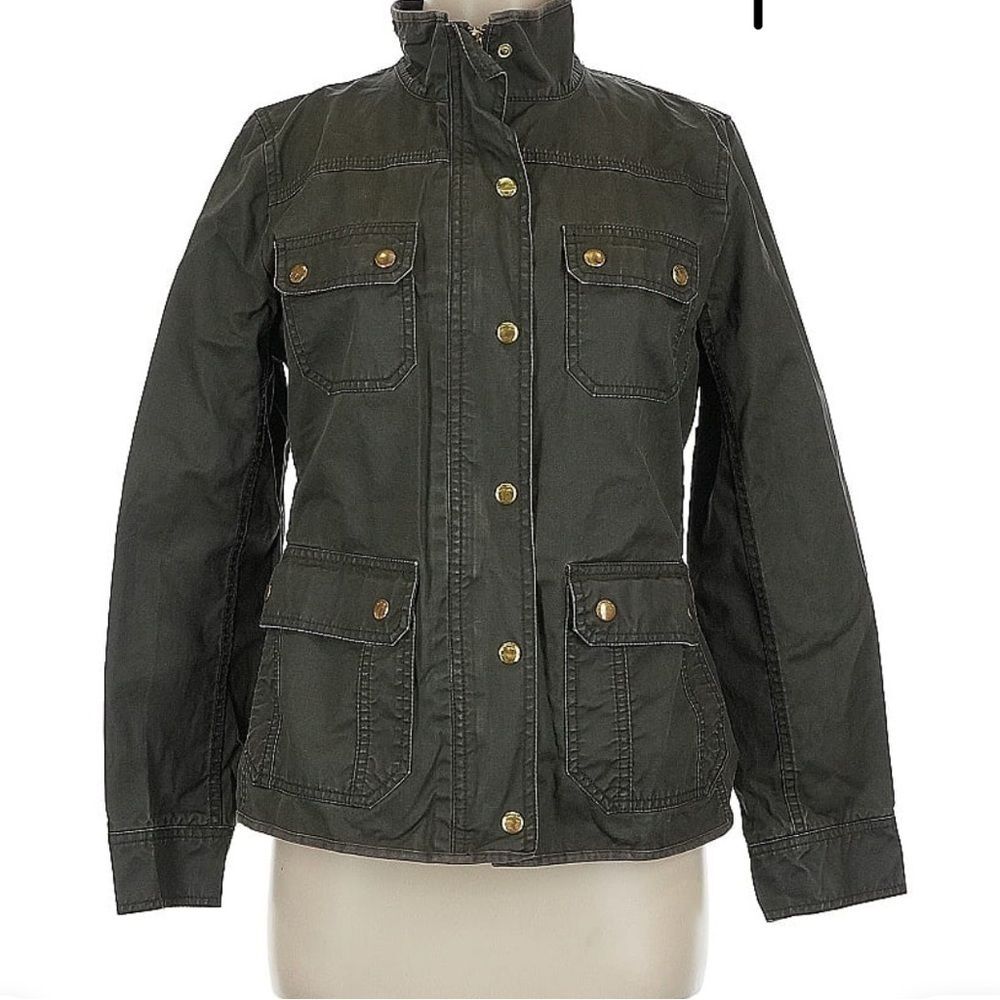 J.Crew relaxed boyfriend field jacket military utility grunge woman small